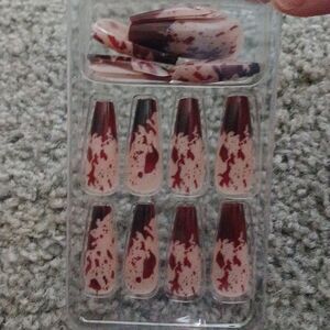 Halloween blood splatter spooky scary press on Nails NEW
